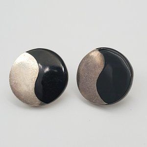 Sterling Silver Yin Yang Earrings Made in Mexico